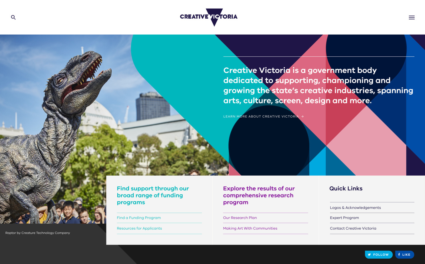 Creative Victoria - Website